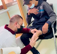 Abdel Rahman starts to walk again