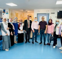 Volunteers Deliver School Bags To Huda Al Masri Pediatric Cancer Department