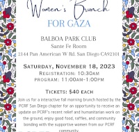 PCRF San Diego Women's Brunch For Gaza 2023
