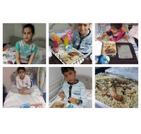 Children in Huda Al Masri Department receiver iftar meals in Ramadan