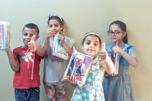 This week PCRF is distributing school supplies for children in Palestine.