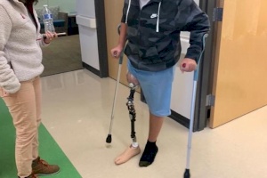 Injured Boy Gets New Leg in Portland