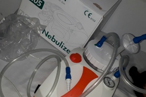 PCRF Provide Suction Machine to Child in Gaza