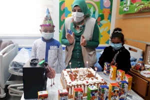 Wael turns six years old on the same day he is done with chemotherapy