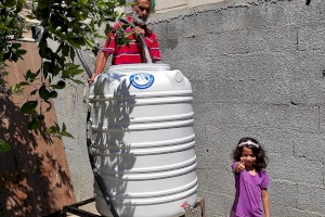 Fresh Water Provided for Families Affected in Last Month's Bombings in Gaza