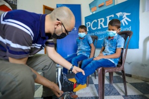 Shoe Distribution in Gaza for Children