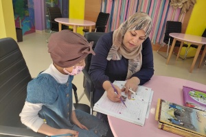 Volunteers Provide Tutoring At The Dr. Musa and Suhaila Nasir Pediatric Cancer Department in Gaza