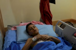 Adam Abuajwa, an 11-year-old Palestinian boy