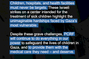 Second Attack against PCRF’s Pediatric Cancer Department in Gaza