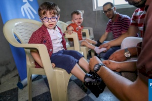 Humanitarian Distribution of Orthopedic Shoes for Gazan Children