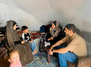 PCRF Mental Health Team Provides Support to Displaced Families Across Gaza