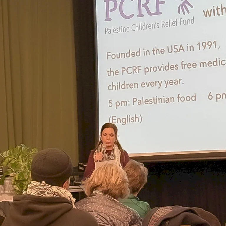 Café Palestine Hosts PCRF Event in Switzerland