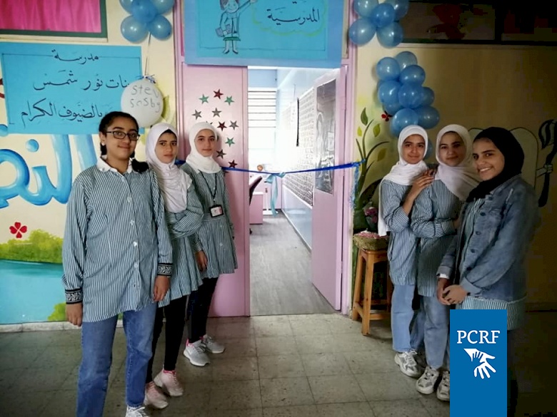 PCRF Opens Pediatric Clinic in Nur Shams Refugee Camp School