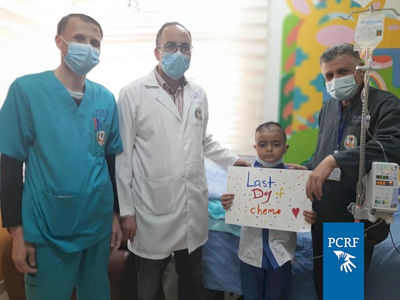 Wael turns six years old on the same day he is done with chemotherapy
