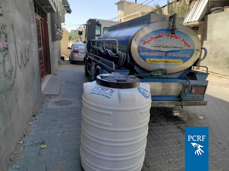 Fresh Water Provided for Families Affected in Last Month's Bombings in Gaza