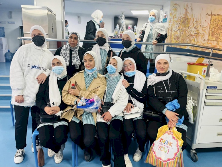Volunteer Students Visit The Huda Al Masri Pediatric Cancer Department