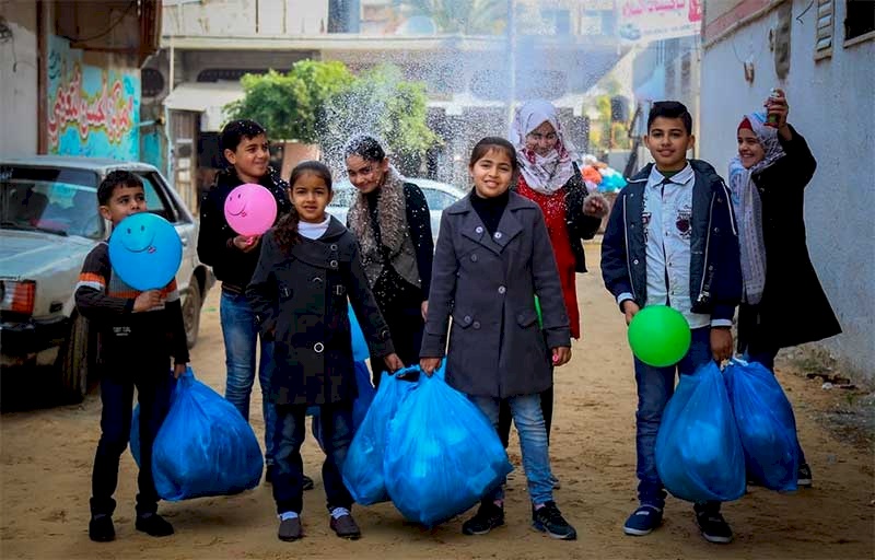 Winter Distribution in Gaza Starts in Central Gaza