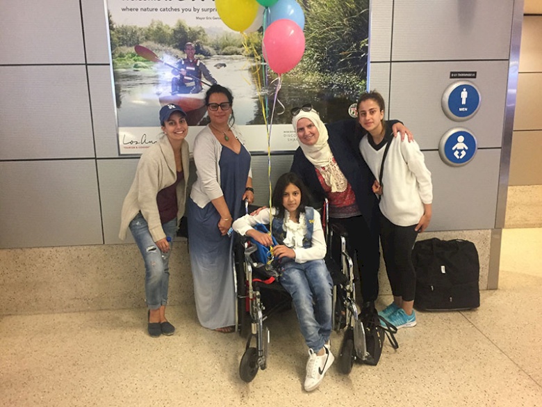 Palestinian Girl Arrives in LA for Surgery