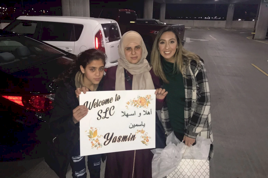 Palestinian girl arrives in Salt Lake City for back surgery