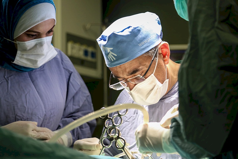 German Maxillofacial Surgery Team Operates in Gaza