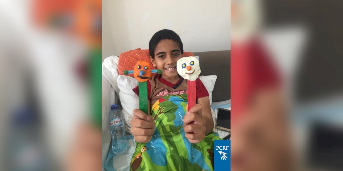 Palestinian Boy Healing from Surgery in Dubai