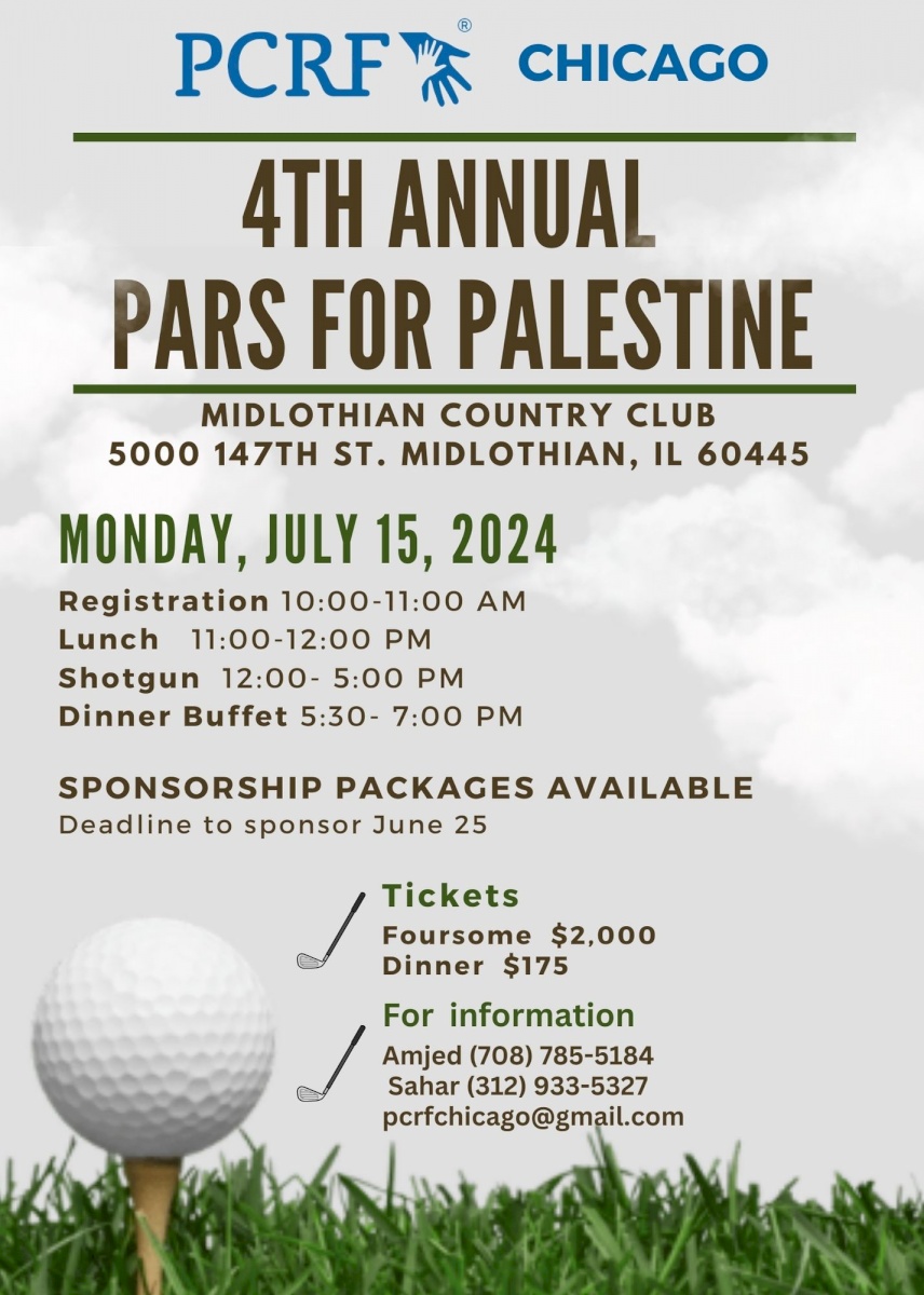 PCRF - Chicago Pars for Palestine 4th Annual Golf Benefit