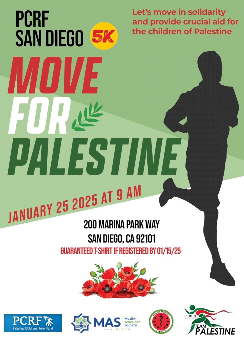  PCRF - San Diego 5K Move For Palestine 2025